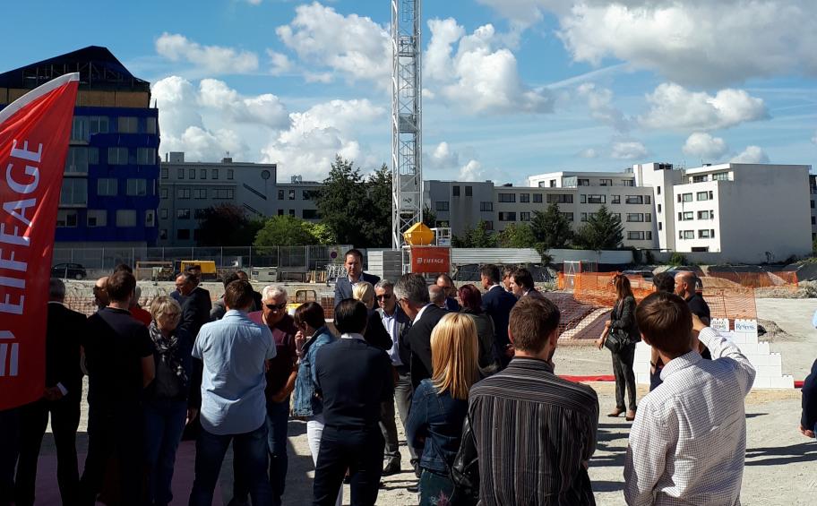 Eiffage Aménagement et la SEM Agencia posent  la première pierre du projet d’aménagement Clairmarais à Reims